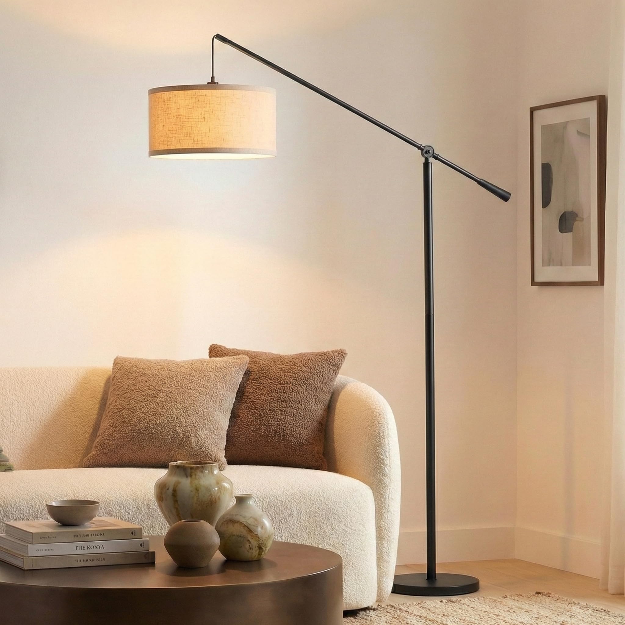 Brightech Hudson 2 - LED Floor lamp, Tall Lamp with Sturdy Base